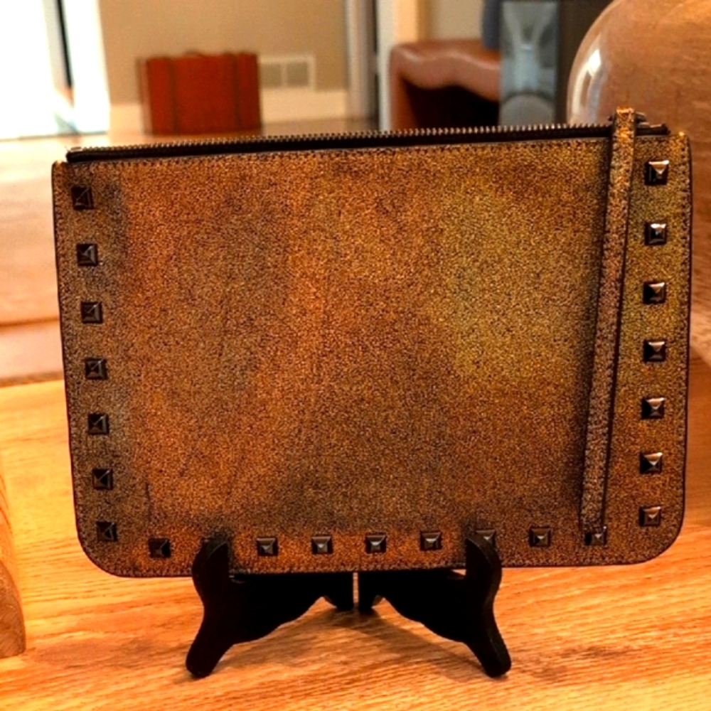 Rebecca Minkoff Gold Glitter Clutch